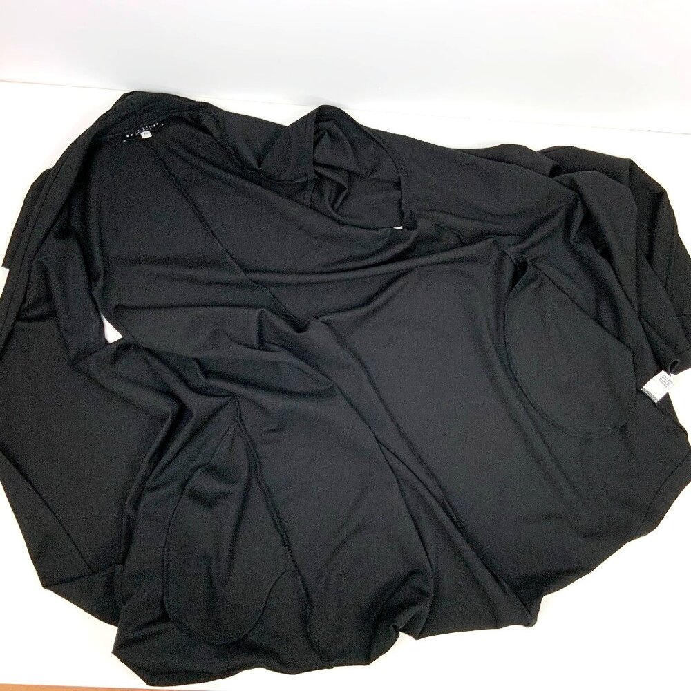 Bryn Walker Black Open Front Cardigan Long Vest Career Lagenlook Sz XL - Picture 15 of 16